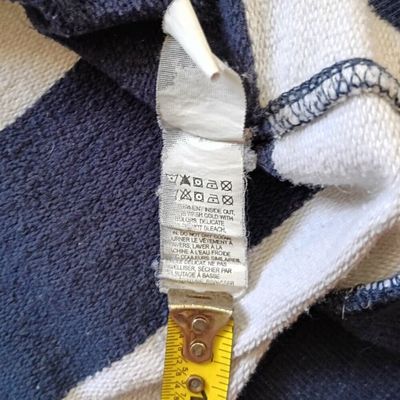 Lucky Brand Women's Blue White Stripe Cotton Shawl Collar Sweater Size S - Picture 5 of 5